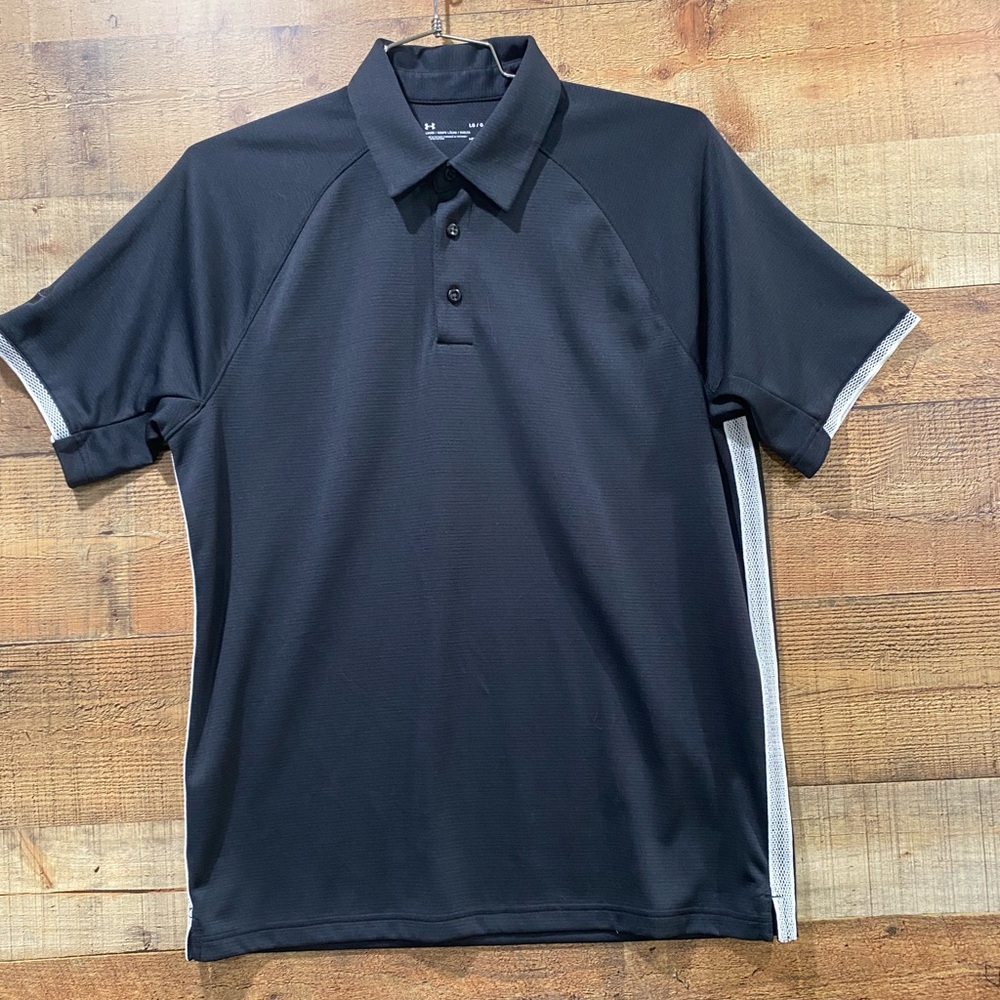 New Without Tags Under Armour Mens Navy Polo Size Large